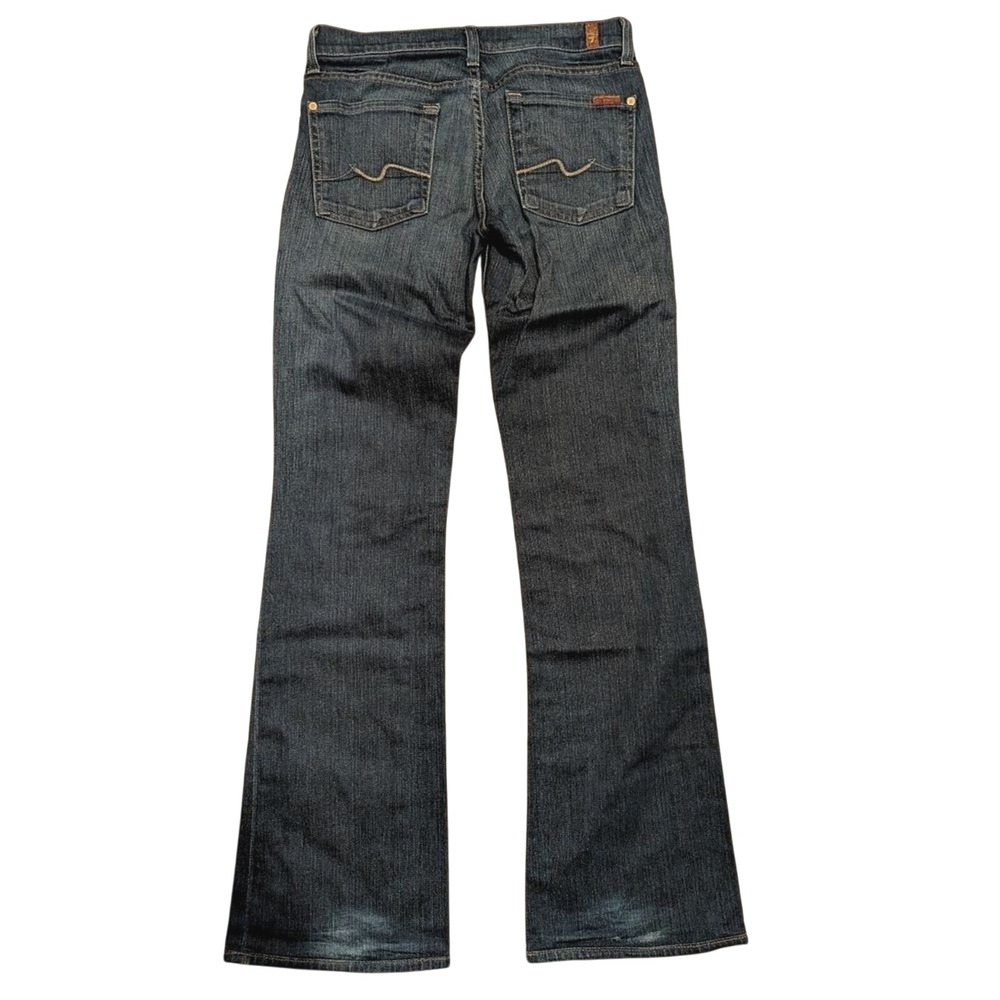 7 For All Mankind Bootcut Jeans Womens 28 Designer Denim Dark Faded‎ Wash Boot